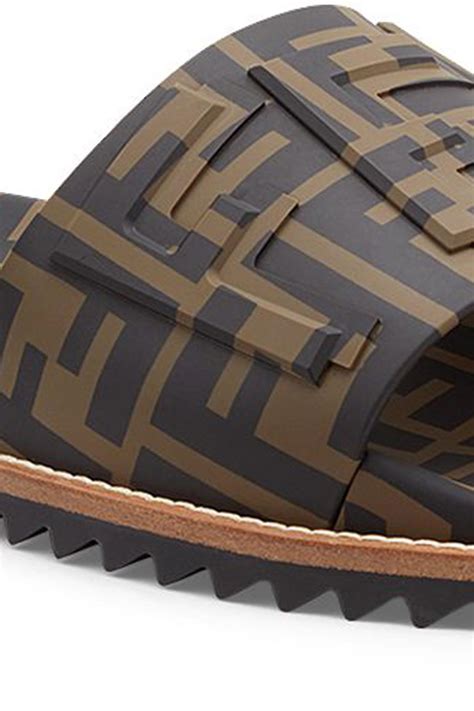 brown fendi slides